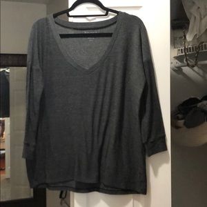 Barre3 3/4 Sleeve Gray Stretch Sweater XS/S